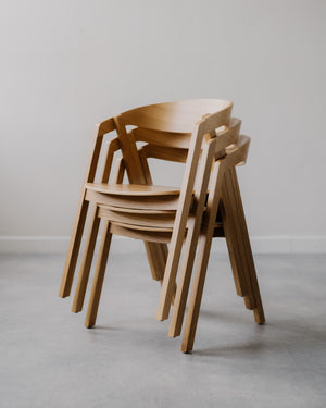 Dubová židle s područkami Lenno