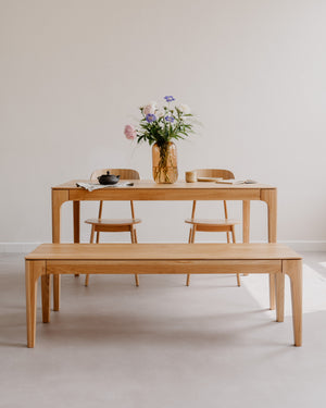 Dubová lavice k jídelnímu stolu Kale